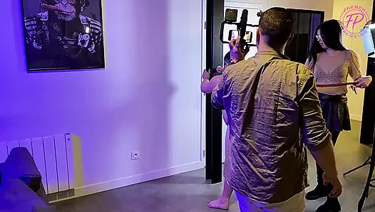 Französisches pegging - BTS-subscriber casting: Interview, Peitsche, CBT & Fußanbetung