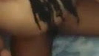 Sexy assed dreadhead riding this dick