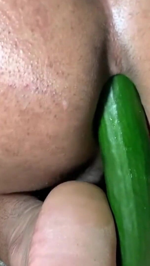 Horny Pakistani Chubby Gay Boy Raheel Fucks His Tight Ass with a Massive Cucumber - Homemade Solo Anal Masturbation Adventure | Clip 2