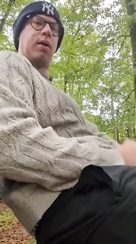 Peed in my own mouth on a bench in the forest