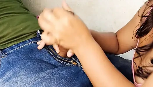 How long could you last without coming if my stepsister grabbed your penis in this professional way?