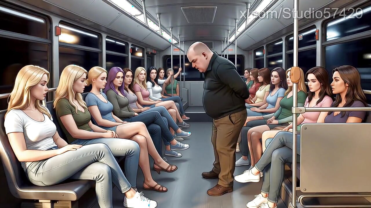 Shoe Pervert Licks Women's Shoes on a Crowded Bus