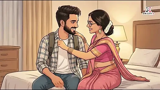 Desi bhabhi India terangsang dengan saree mengisap dan disetubuhi keras dengan gaya doggy