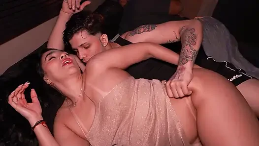 Stepmother enjoys her stepson's cock while her husband is nearby