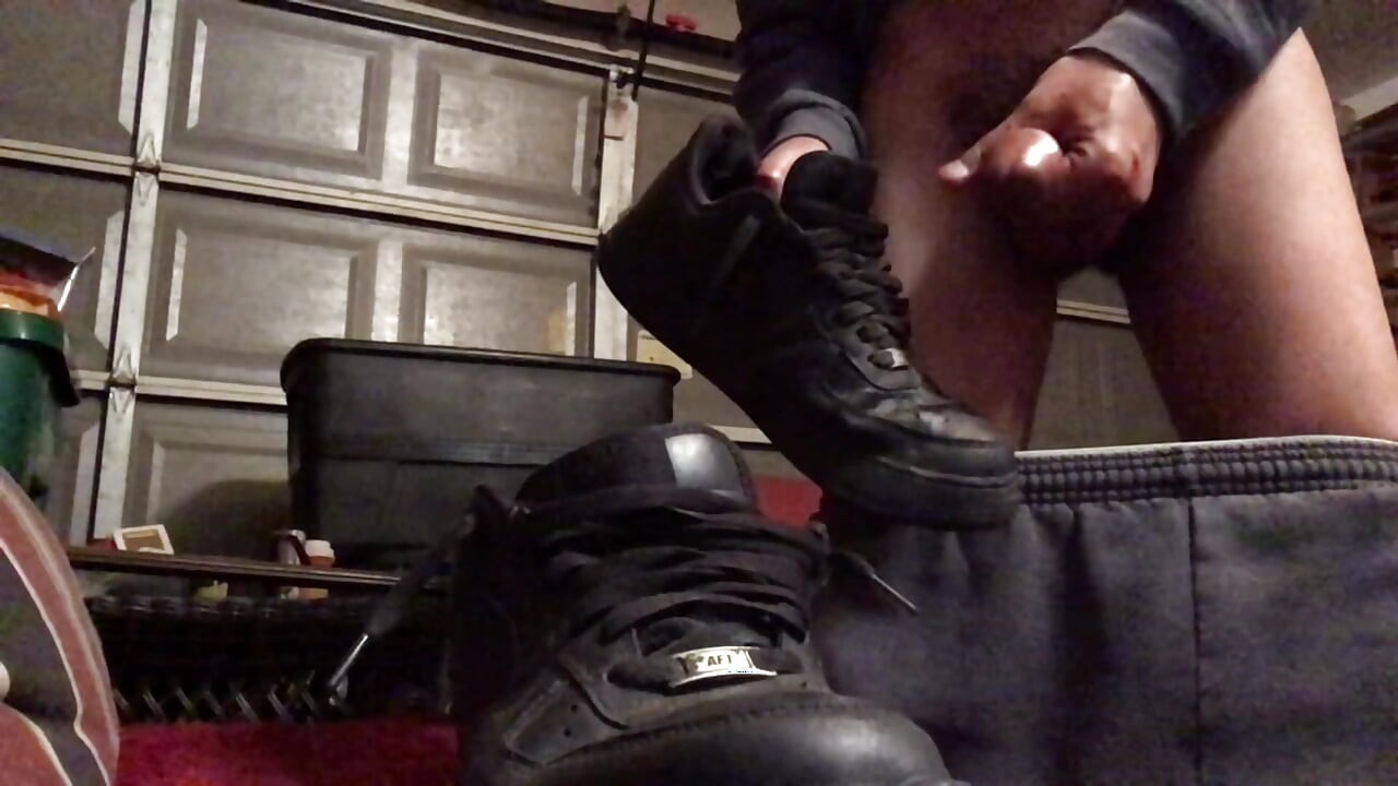 STR8 FRIENDS Black AF1's