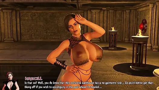 Krecill's Bathhouse Gets Conquered - Conan Tit-Fucks Her Massive Boobs, Then Pounds Her Big Ass Hard