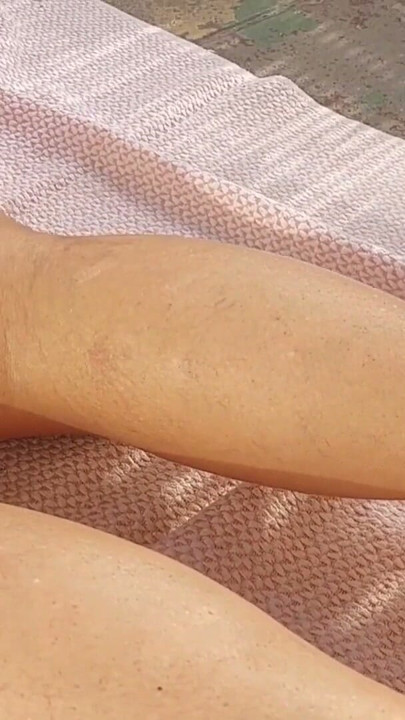 Amateur blonde mature wife close up outdoors | Clip 1