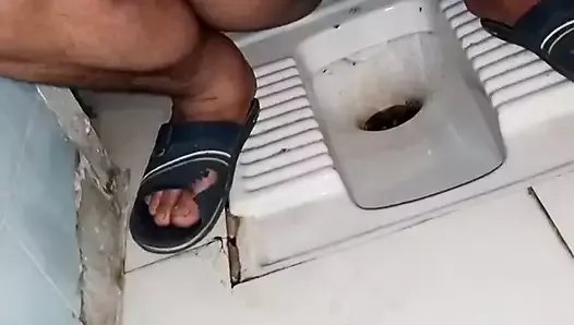 Hotel washroom spanking