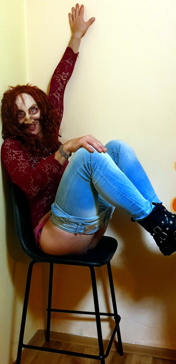 Horny demon bitch sucks