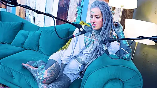 I talk about S - Shame - ASMR podcast SFW talking goth skinny girl dreadlocks tattoo model inked girl