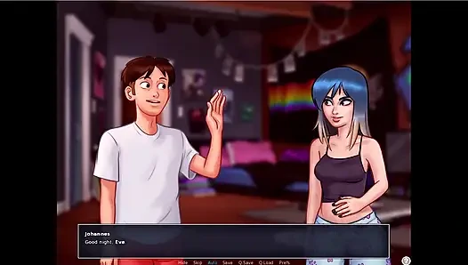 Summertime saga - Johannes and the ladies played spin the bottel ... Erik and Johannes fucked Mrs. Johnson.