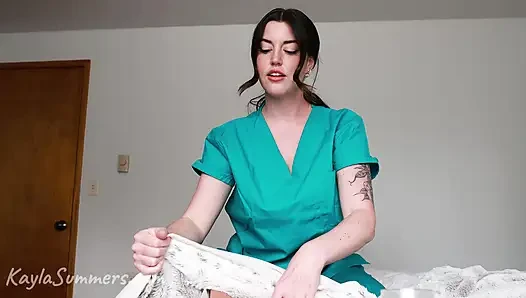 Krankenschwester kayla sammelt spermaprobe - JOI - kayla summers - vollständiges video