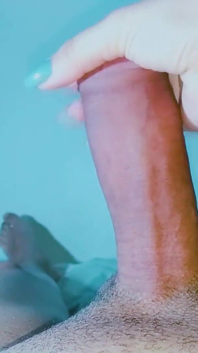 Emotional moment from "18 year old BABE gives a handjob to her college boyfriend"