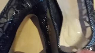 Cumming on gf new peeptoes high heels