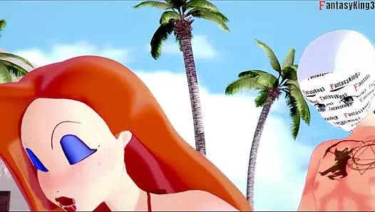 Jessica Rabbit трахают в публичном бассейне