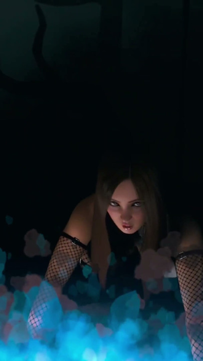 Striptease fierbinte de Halloween de Bella în costum sexy de călugăriță - Animație Hentai 3D VR de VirtualHeaven | Clip 2