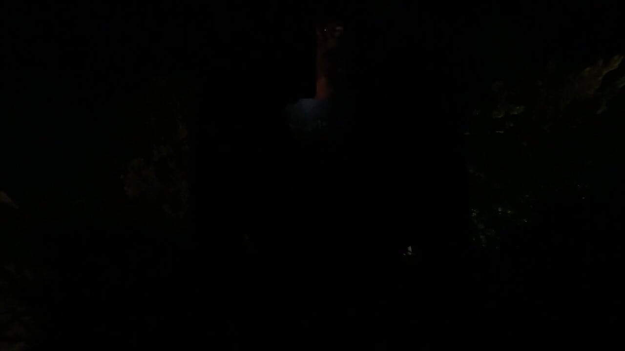 Outside In The Dark Gooning Till I Nut On The Sidewalk While Cars Passing By