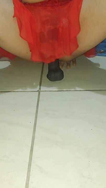 Straight in skirt and curious gay alone