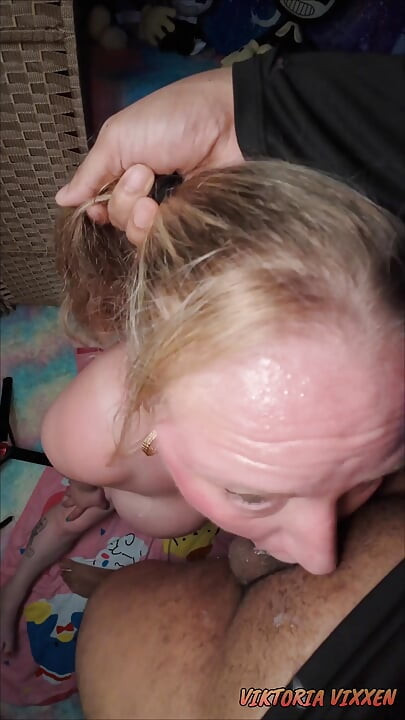 Throat Goblin 121 Blonde BBW Deepthroats a Thick Cock