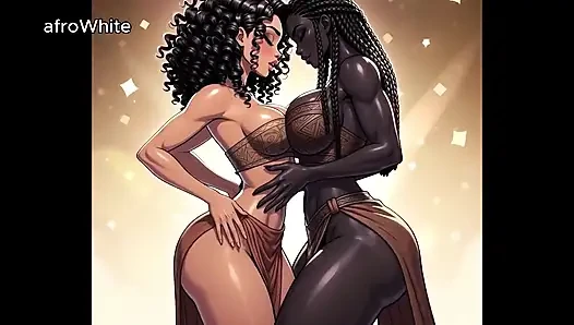 Ai Generated - Hentai Cartoon Animated Anime African American Black Ebony European Trans Goddess Stripper Fucks Step Sister