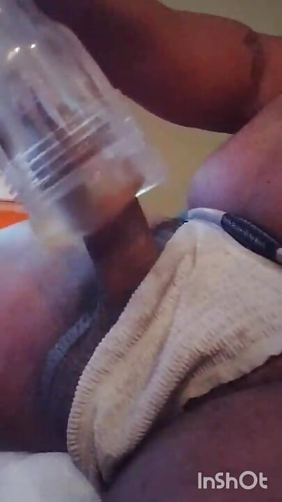 Stroking and Breeding my Fleshlight Ice in a Jockstrap