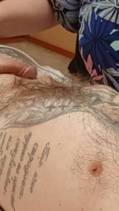 massages dick and buttocks then masturbates cock until ejaculation | Clip 1