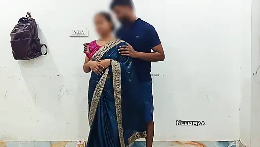 Gadis hot india dengan kain sari dan stoking lagi asik jilat memek sebelum dientot habis-habisan posisi misionaris dan gaya doggy.