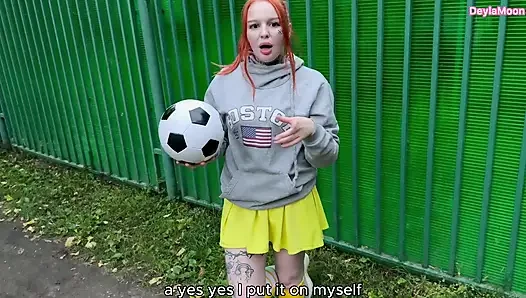 A female soccer player sucked me off in a public place and I came inside her pussy.