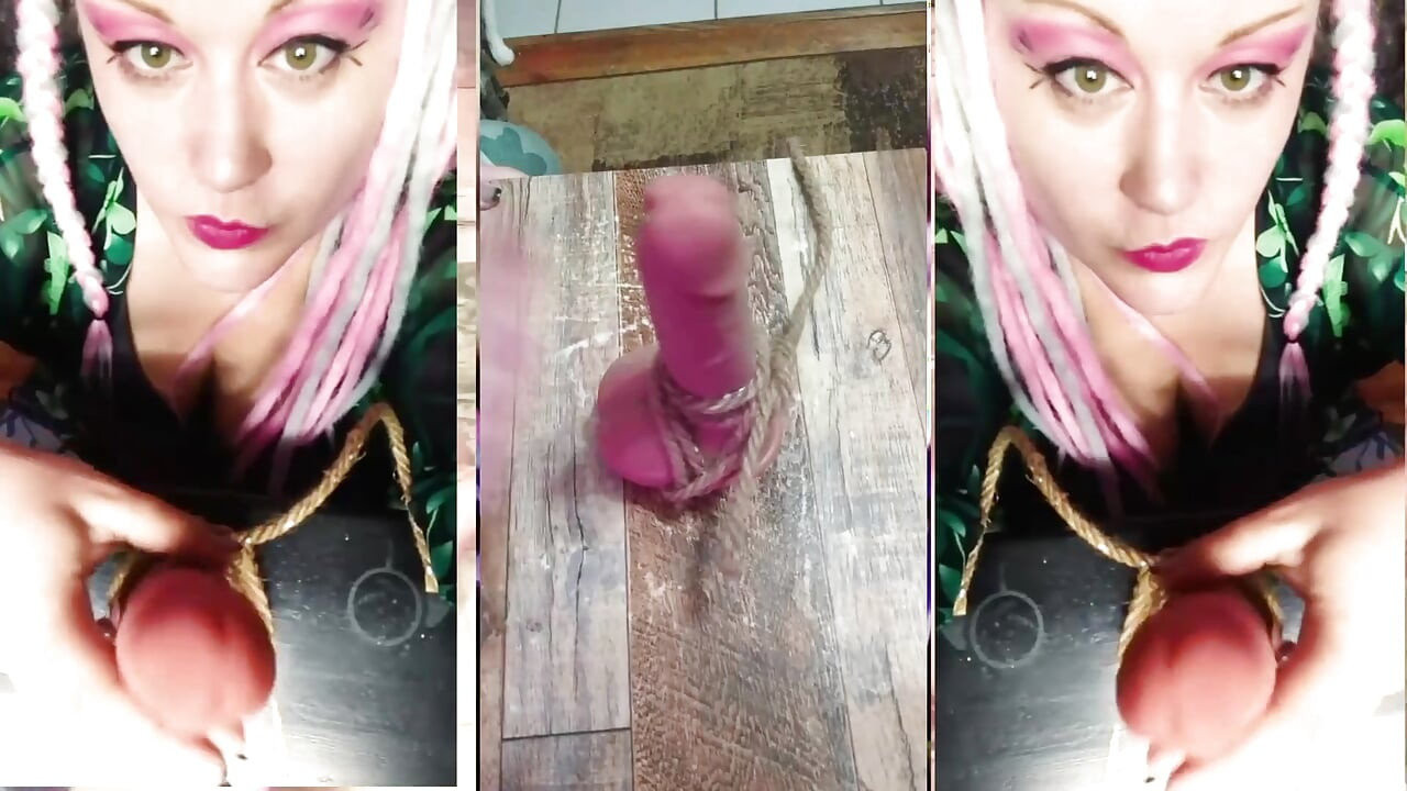 Tied up Cock and Balls JOI with Ball Punching