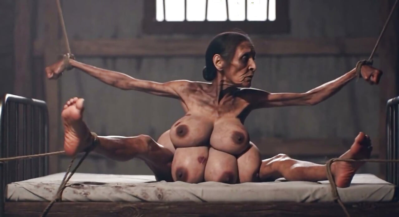 Old Granny with 6 Breasts in Bondage - Extremely Horny & Cumming Hard (ai)