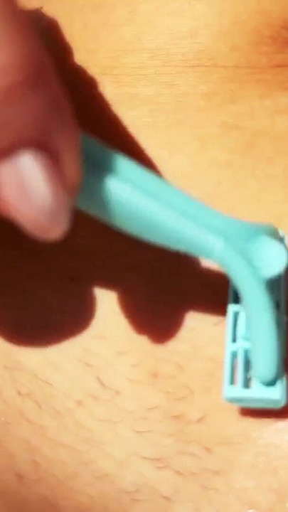 Spectacular moment from "Shaving Pussy. French Pornstar Axell Shaves Her Pussy to be Filmed in a Porn Movie"