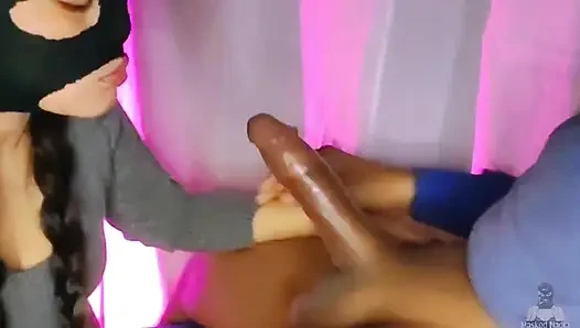 Masked Seductress Makes Him Explode (uncontrolled)