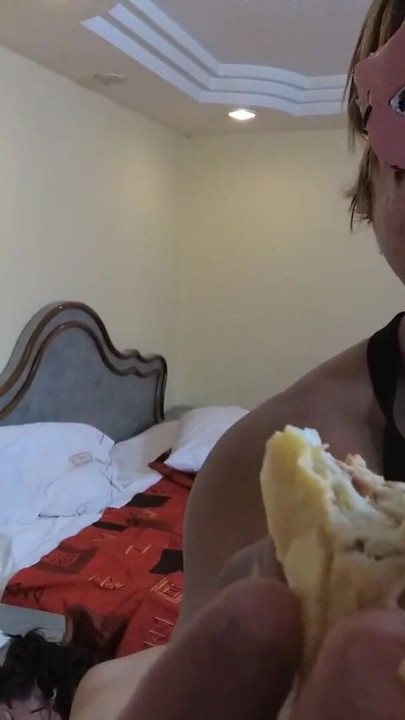 Powerful moment from "My master eats a sandwich expelled from my asshole after opening it with fisting"