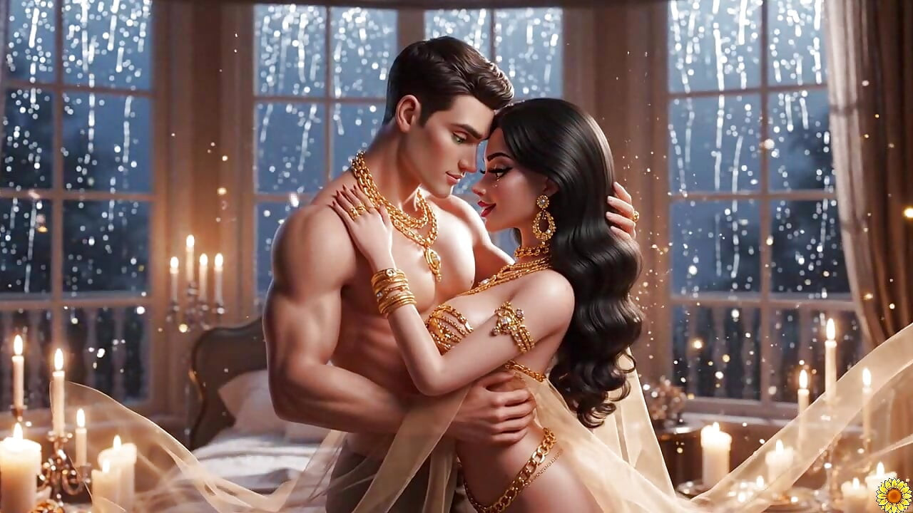 देसी जोड़े की पूरी रात हॉट रोमांस - सोने के गहने वाली वाली सेक्सी भाभी और मांसल पति का बेडरूम जुनून
