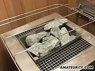 Amateur teen girlfriend hardcore action in a sauna