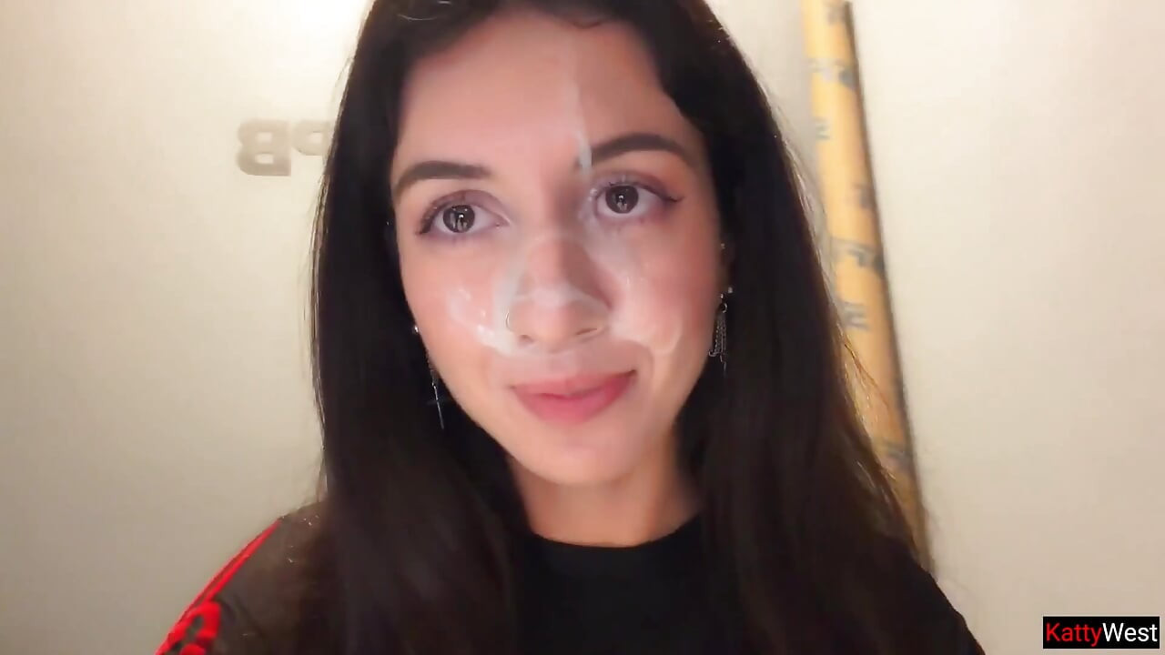 I Love to Walking Covered in Cum! Please Cum on My Face! - Public Cumwalk on Street