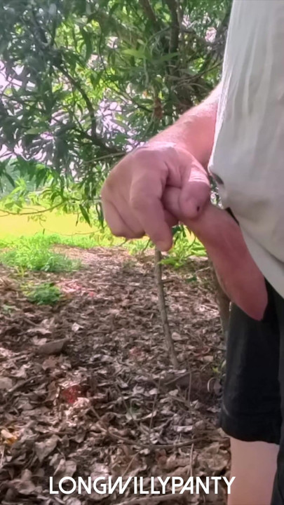 Amateur stright uncut cock in public