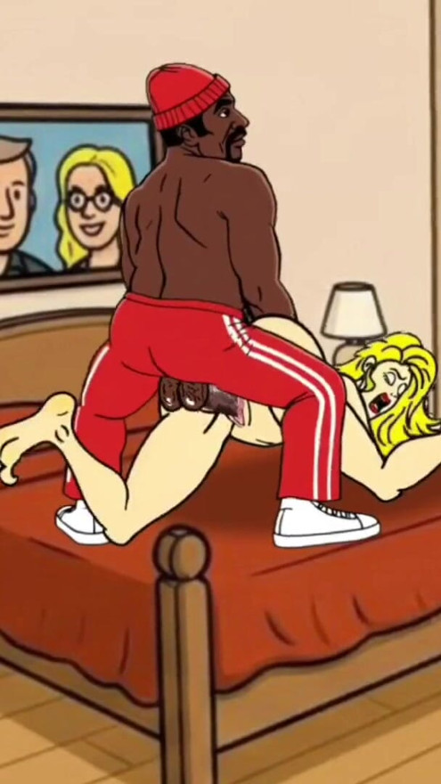 Priča o rogonji. Slatka žena prevarena s velikim crnim kurcem Hentai. Crtić | Isječak 1