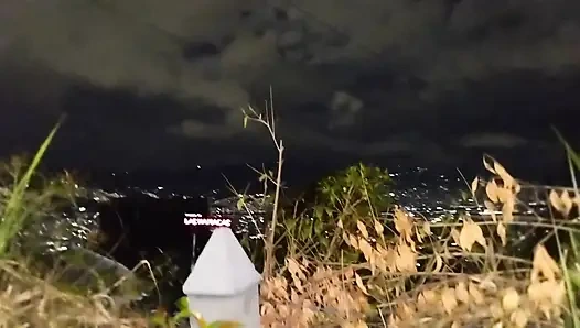 Colombian petite gets fucked at a Medellin viewpoint inside the car