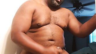 Hairy Black Daddy Jerking Greasy BBC 9-27-22