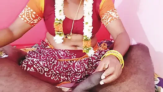 Pembicaraan kotor ibu tiri telugu dengan kain sree cantik india.