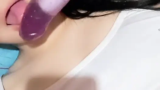 "Menyentuh memekku yang basah hanya untukmu"