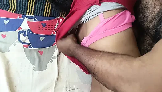Step brother enjoying bed with house wife