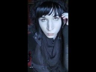 Chica estilo chrismidnightx dulce chico andrógino pelo negro emo