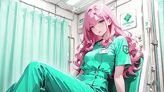 Pink Hair Nurse's Afternoon Whispers: From Lazy Gaze to Fingertips Trembling