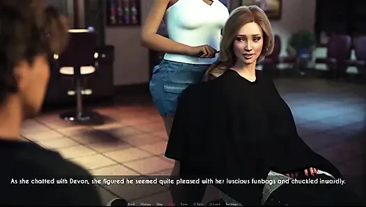 Awam Sophia zeigte ihre möpse im friseursalon.
