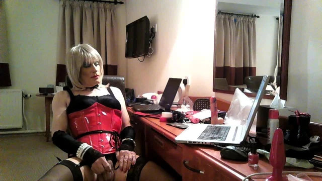 Daniella's new pvc corset