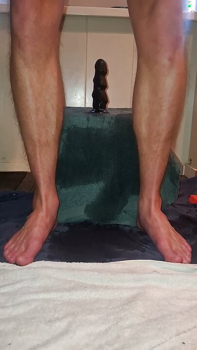 Hot Solo Male Riding His Toy Till Orgasm