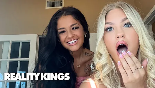 Ryan Reid Finds Her Roommate Jazlyn Ray Filming & Soon After They Eat Each Other's Pussy - REALITY KINGS