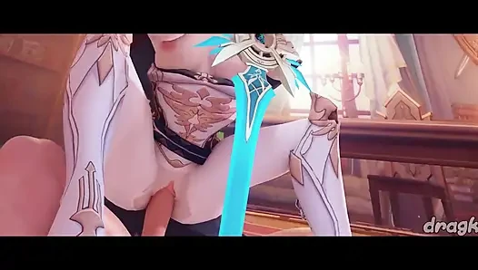 Grandmaster Jean Gets Her Pussy Fucked, Asshole Filled and More! Genshin...